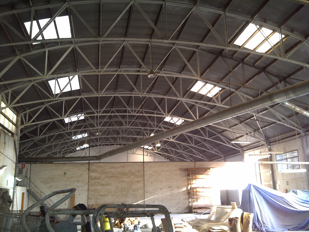 proyeccion de cerchas con lana de roca