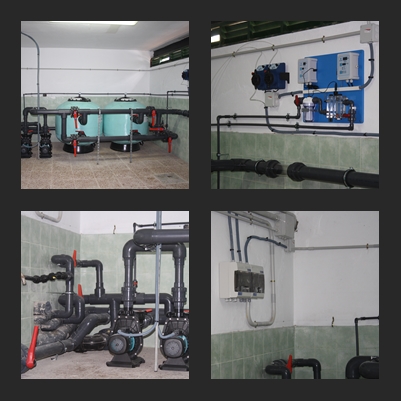 Sala de máquinas reformada.