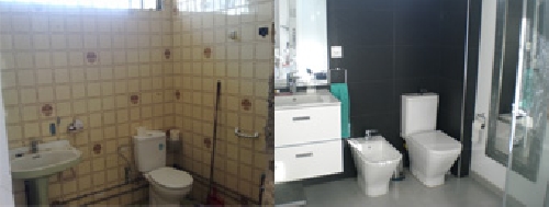 Renovación completa de baño en vivienda