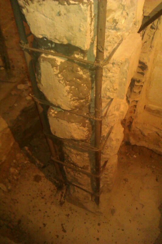 Reparación pilares planta baja