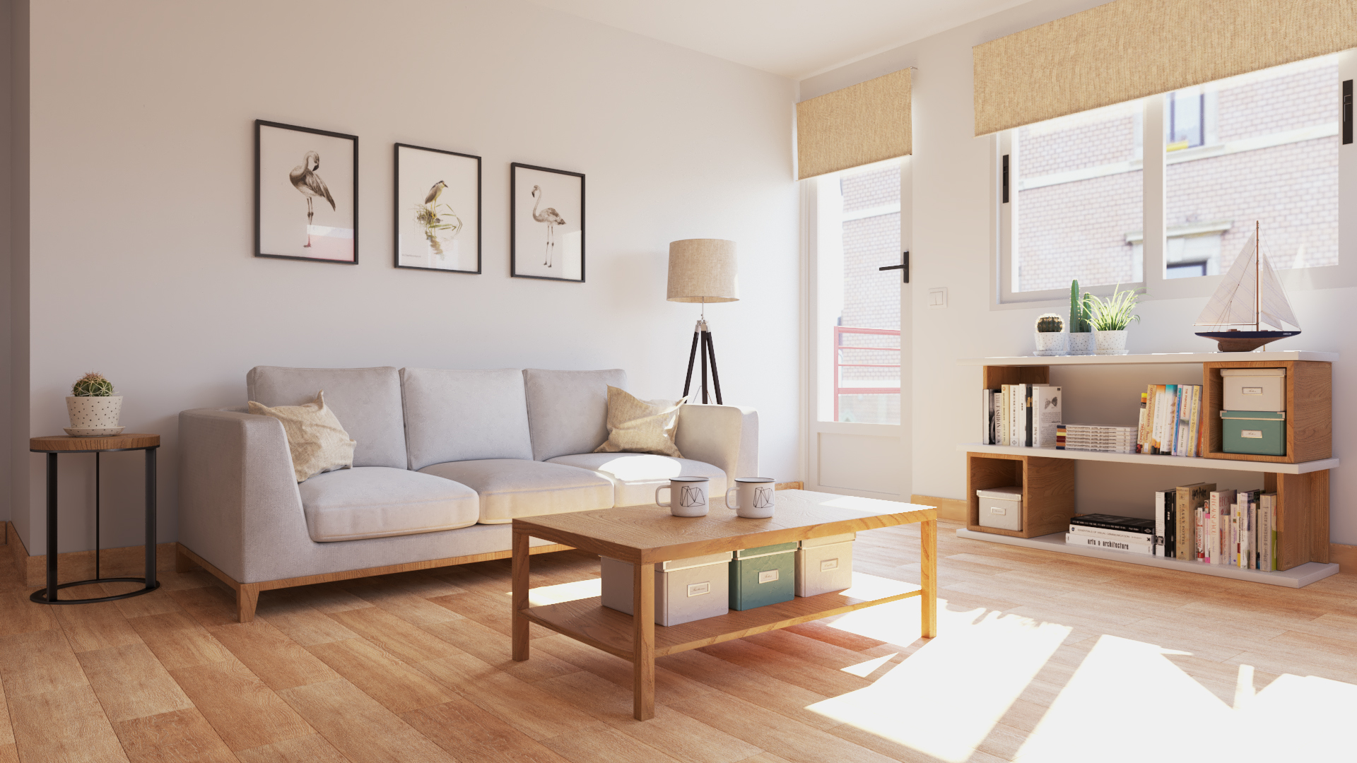 Estudio CGM Infografías. Render Salón, Reforma Águilas, Murcia