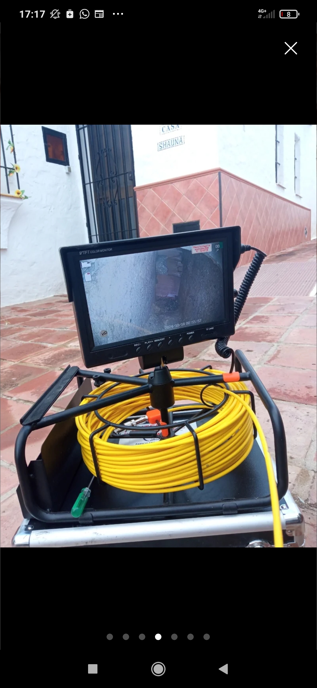 cámara para detención de fugas ,rotura...