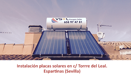 Instalación paneles solare para producción de agua caliente sanitaria