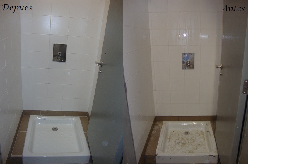 Trabajos antes y después.