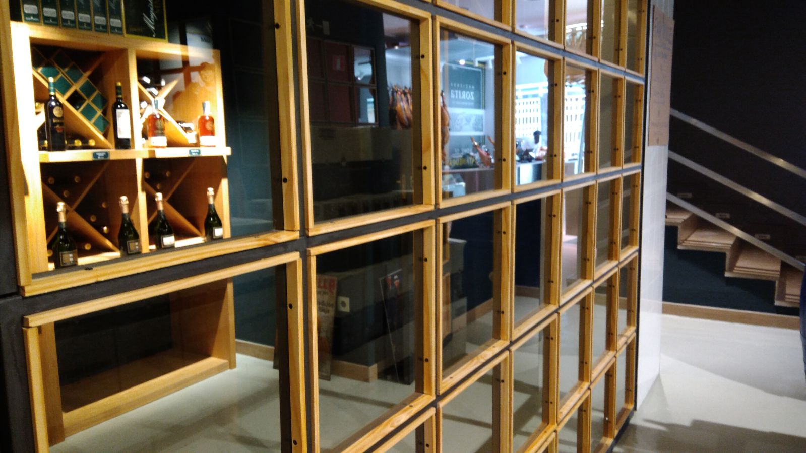 Mampara de vidrio/hierro