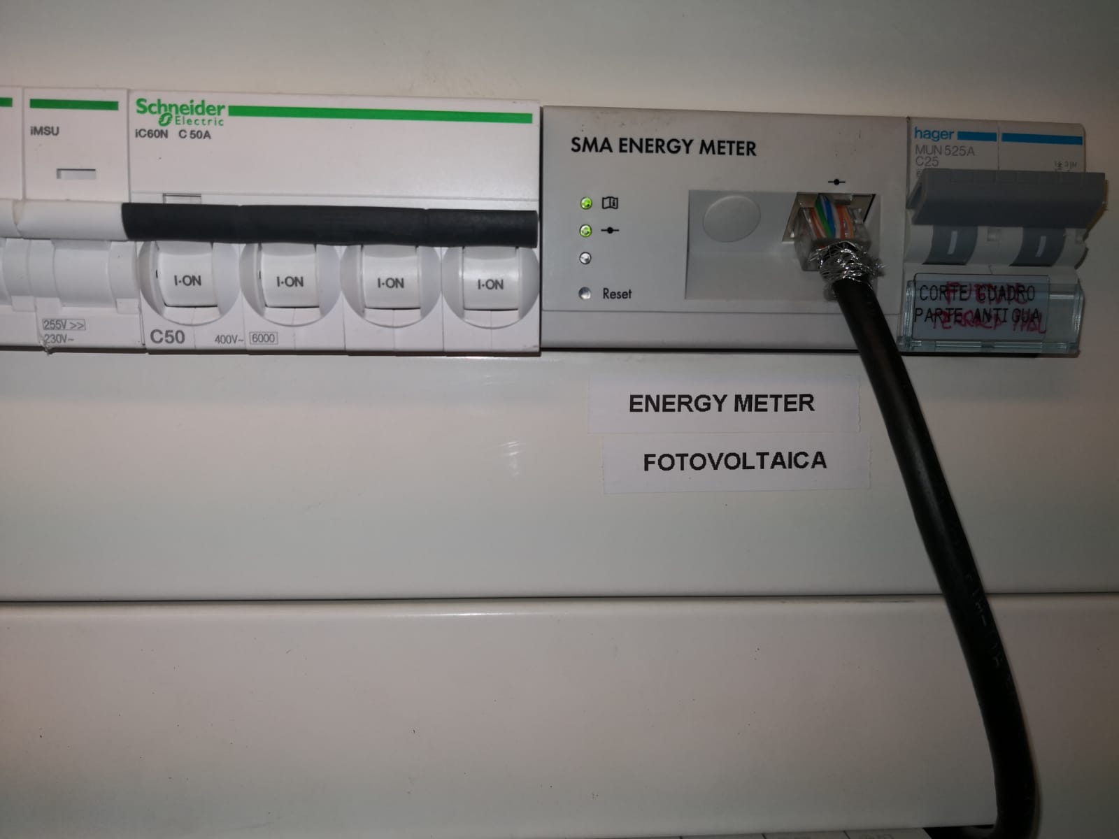 Cuadro con protecciones