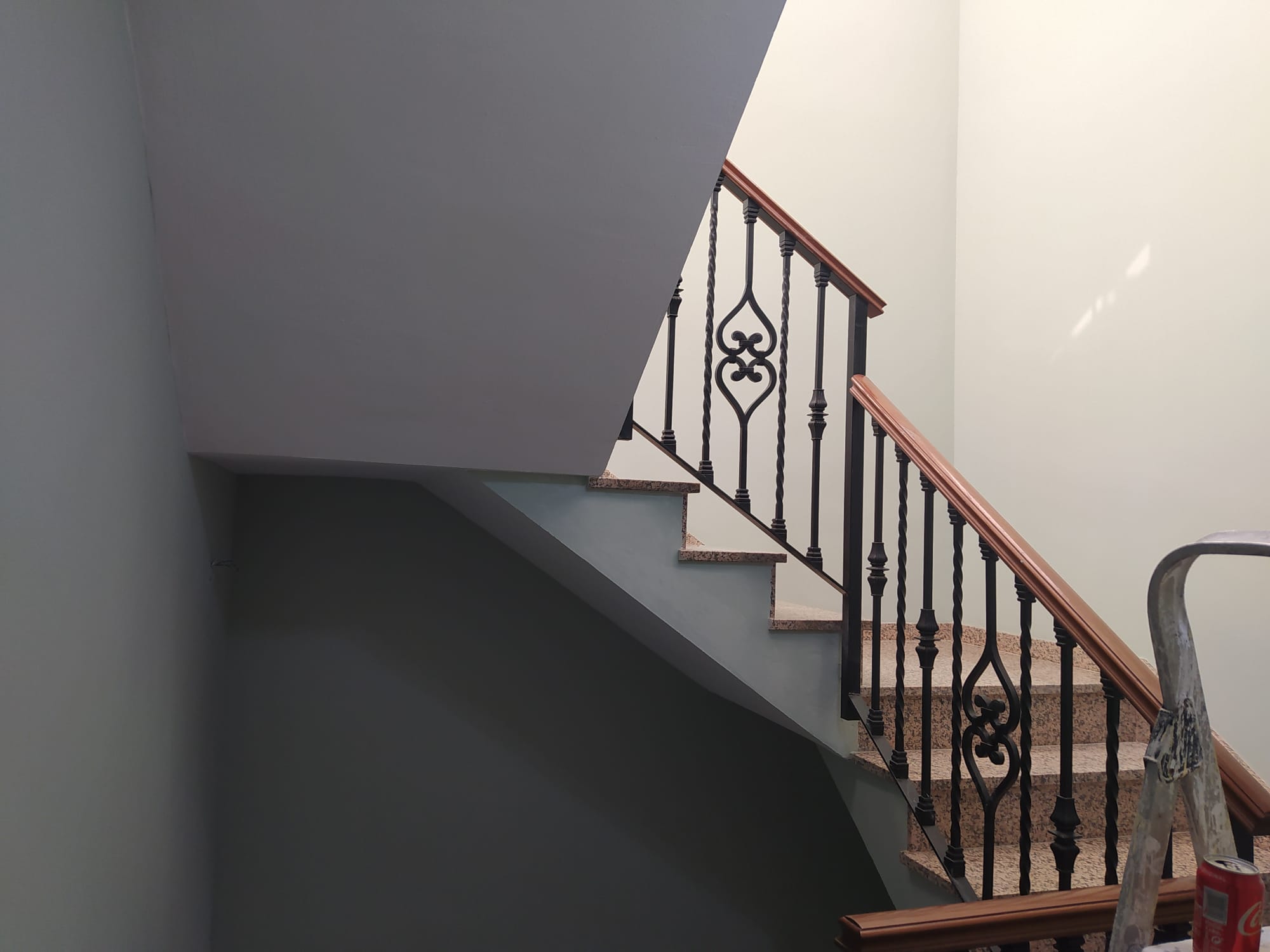 Pintado pared escaleras