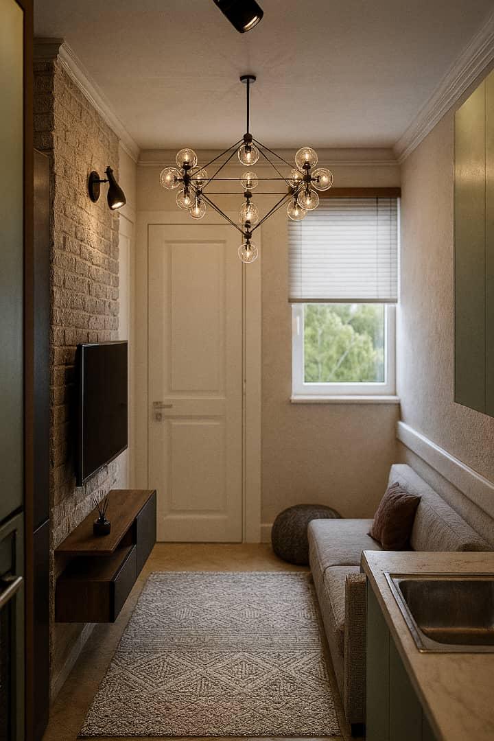 Dormitorio con zona de tocador integrada