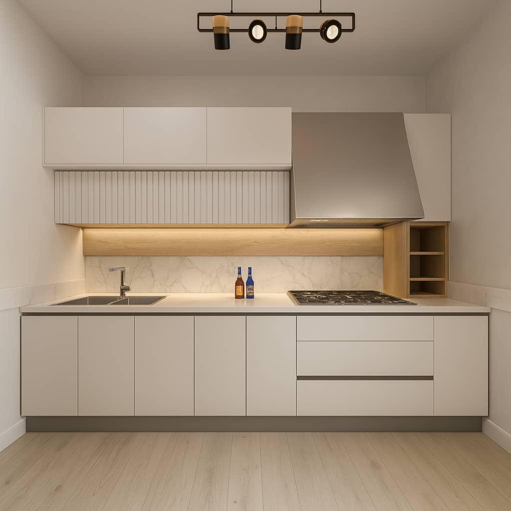 Cocina moderna, práctica y bien aprovechada