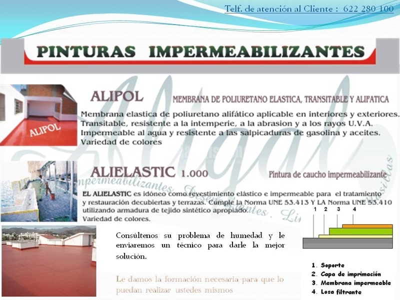 Oferta impermeabilización terraza por 30  €/m2 totalmente terminada