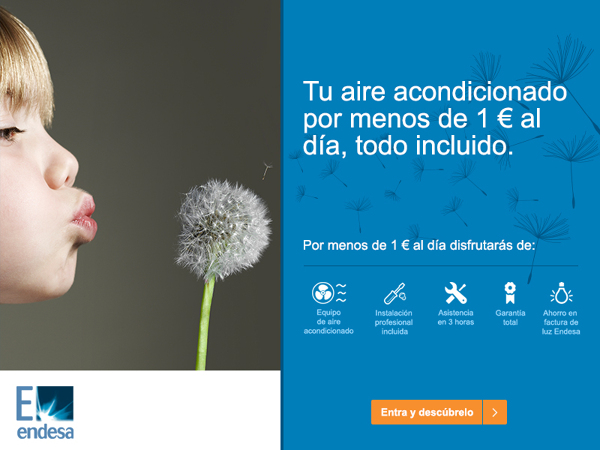 Aire acondicionado por menos de un euros al día. 