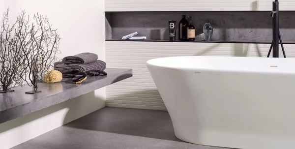 baño con hornacina
