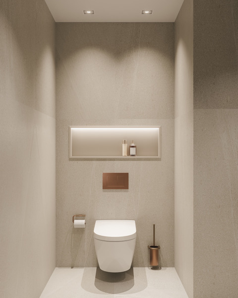 baño con hornacina