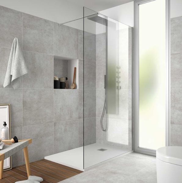 baño con hornacina