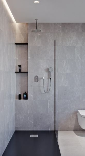 baño con hornacina