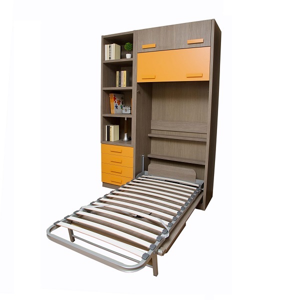 Cama abatible abierta.