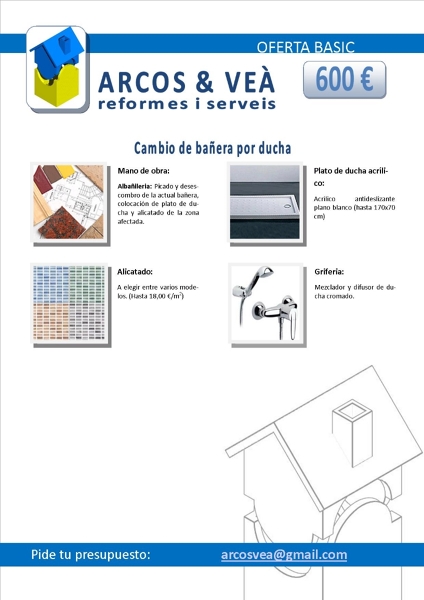 CAMBIO BAÑERA POR DUCHA OFERTA BASIC