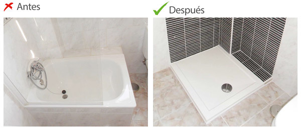 Cambio bañera por plato ducha