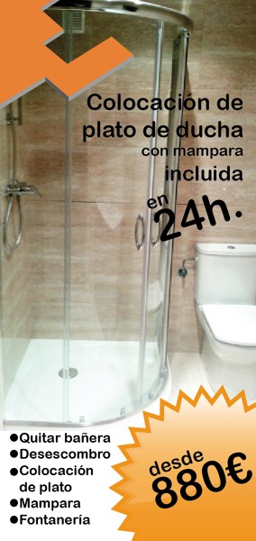 Cambio de bañera por plato de ducha