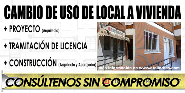 Cambio de uso de local comercial a vivienda