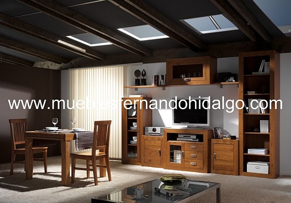 Composición salón estar tikas pino macizo.