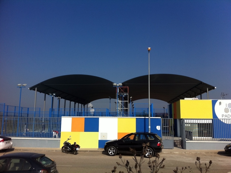Cubierta para pistas de padel
