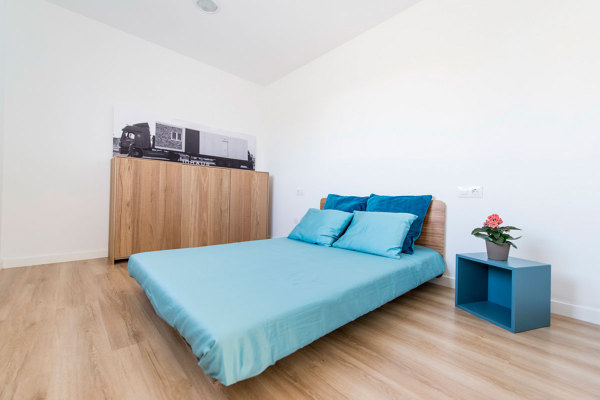 Dormitorio casa modular en oferta