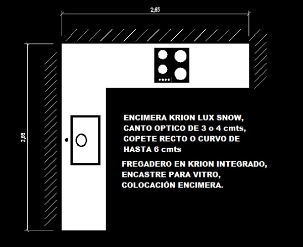 ENCIMERA EN L