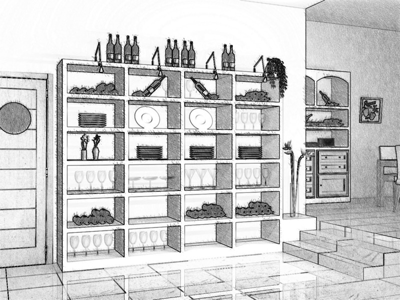 Estantería simétrica