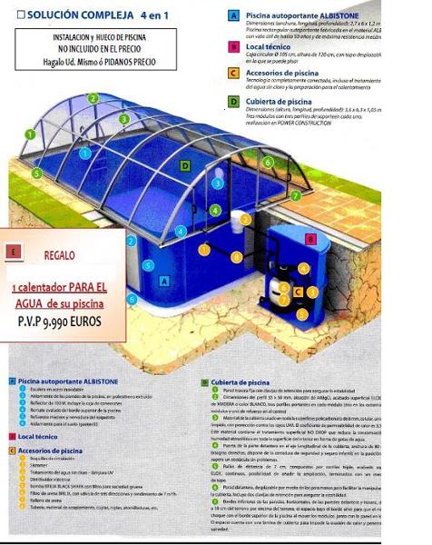 kit de piscina+ cubierta de piscina +depuradora + luz 9999,00euros