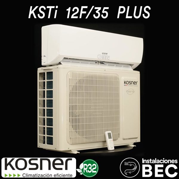 KOSNER KSTI 12F-35 - R32 - Aire Acondicionado Instalaciones BEC 19 - conjunto aire acondicionado