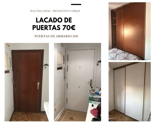 Lacado de puertas de interior y de armarios.