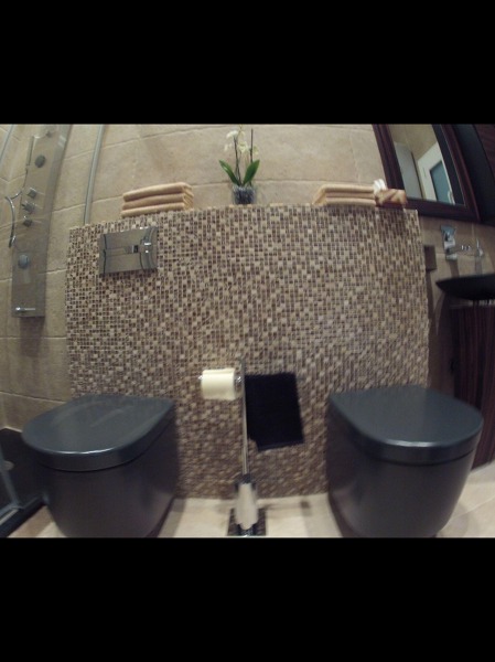 lavabo en gresite con un diseño actual y personalidad propia.