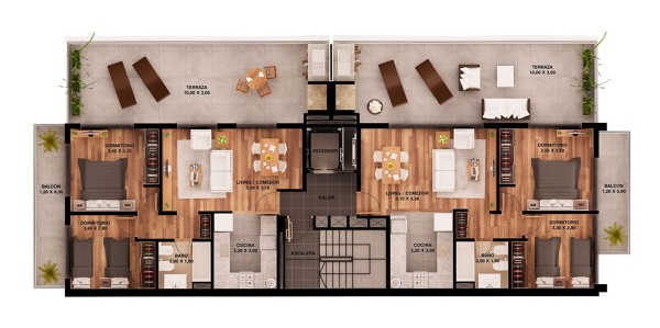 Marketing para inmobiliarias. Planos de venta. Infografías