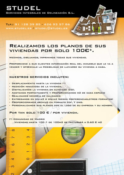 MEDICION Y DELINEACION DE INMUEBLES POR SOLO 100€
