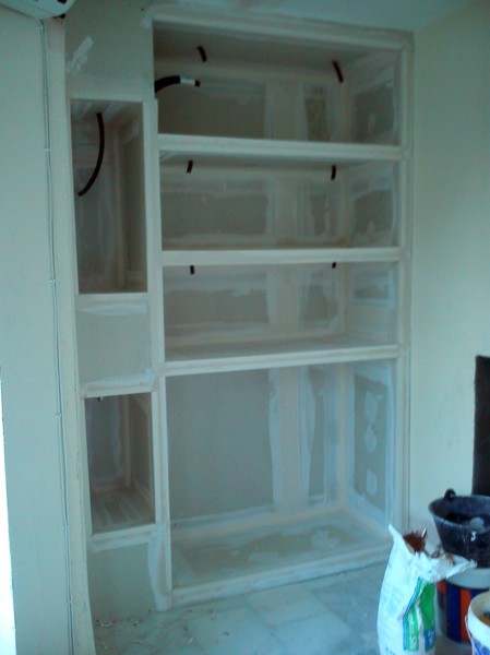 Mueble en pladur con luces decorativas