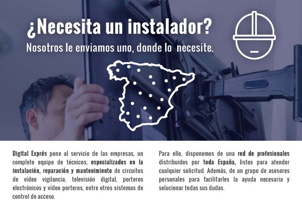 ¿Necesita un instalador? Nosotros le enviamos uno, donde lo necesite.