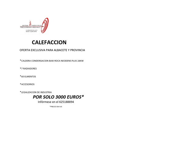 OFERTA CALEFACCION COMPLETA