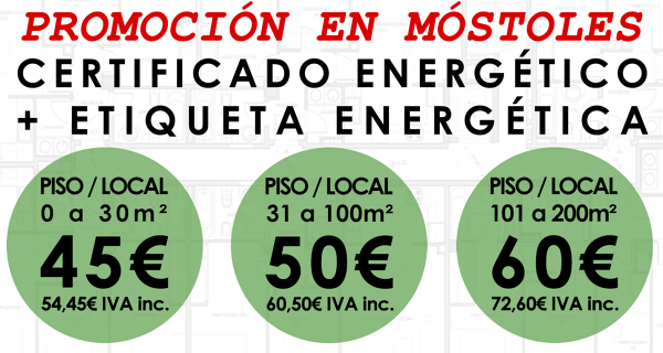 Oferta certificaciones energéticas en Móstoles
