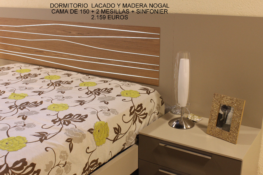 OFERTA DORMITORIO LACADO COLOR ARENA