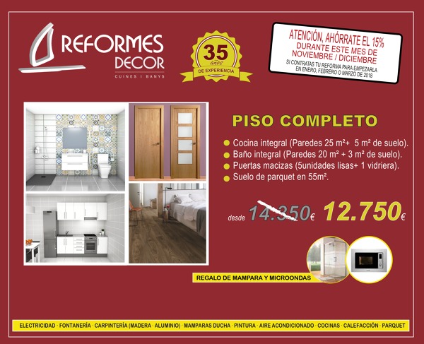 OFERTA! REFORMA PARCIAL DE VIVIENDA