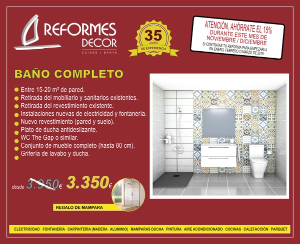 OFERTA! REFORMA TU BAÑO