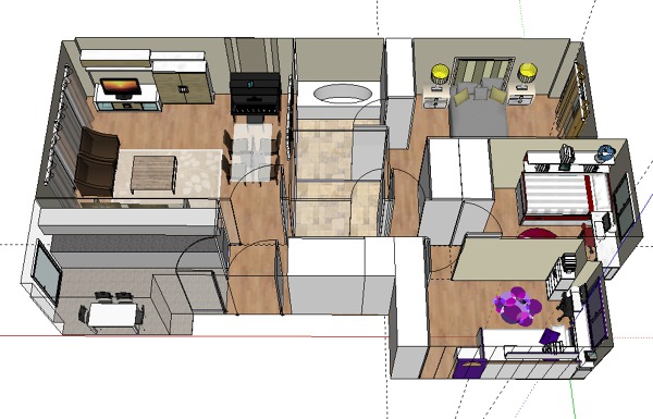 PLANO 3D PISO PILOTO