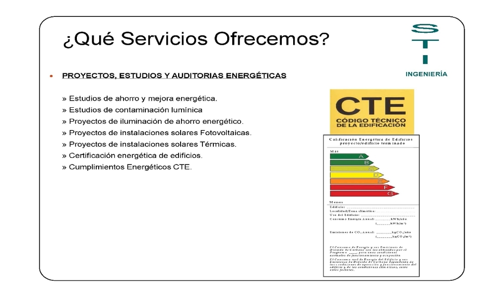 PROYECTOS / ESTUDIOS Y AUDITORIAS ENERGÉTICAS