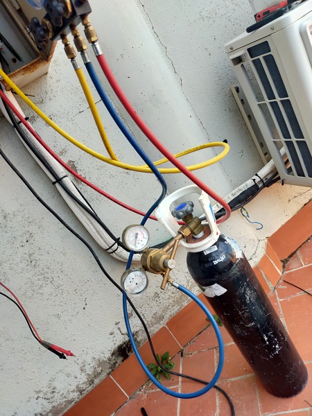 Prueba de nitrógeno, buscar fuga