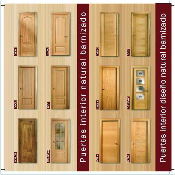 Puertas en block, modernas. En maderas nobles naturales.