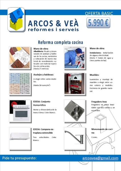 REFORMA COMPLETA COCINA OFERTA BASIC