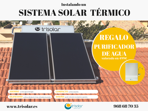Regalo un purificador de agua valorado en 499€ instalando un sistema térmico