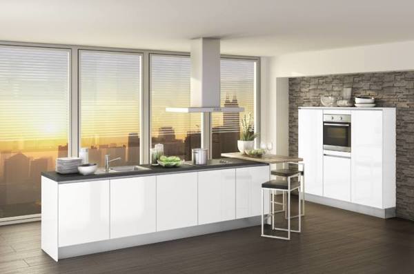 Render cocina Häcker con barra