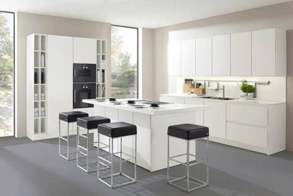 Render cocina Häcker con isla
